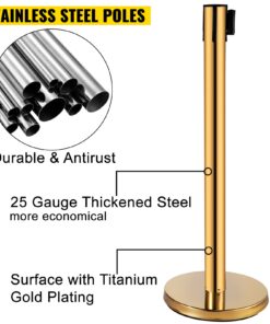 6-Set Crowd Control with 2m/6.6ft Red Retractable Belts