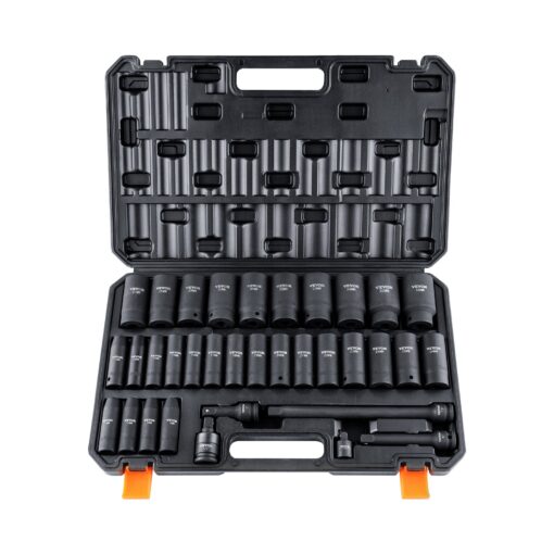 VEVOR 34pcs 12 Inch Drive Deep Impact Socket Set