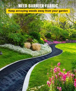 1.83 x 76.2 m (6 x 250 ft) Geotextile Underlayment for Soil Erosion Control and Gardening
