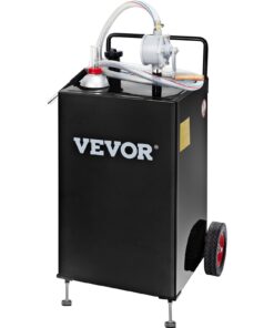 VEVOR 113.6 Liter (30 Gallon) Portable Fuel Storage Tank with Wheels and Manual Transfer Pump