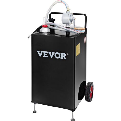 VEVOR 1136 Liter 30 Gallon Portable Fuel Storage Tank with Wheels and Manual Transfer Pump