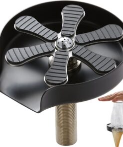 VEVOR 360° Rotating Glass Rinser with 10 Jets for Sink