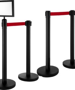 VEVOR 4PCS Crowd Control Barriers with Sign Frame