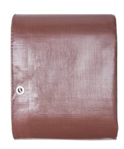 VEVOR 3.66x6.1m (12x20 ft) 16 Mil Thick Waterproof Polyethylene Tarp with UV Protection and Reinforced Edges for Outdoor Use - Brown