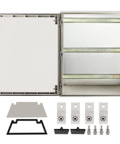 VEVOR 60x50x23 cm (24x20x9 collas) NEMA 4X stiklšķiedras elektriskais korpuss