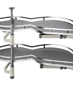 VEVOR 2-Tier Swing Tray Blind Corner Cabinet Organizer with Soft Close