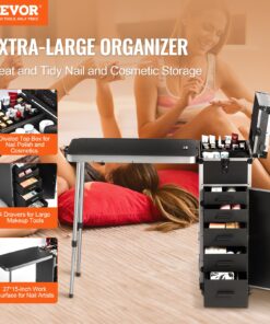 Extra Large Rolling Aluminum Cosmetic Organizer