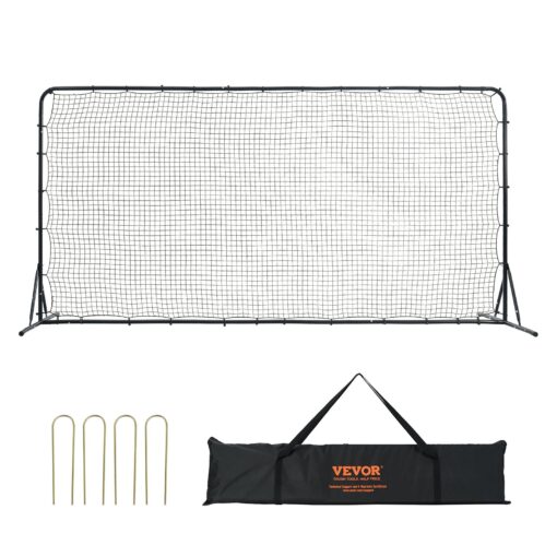 VEVOR Soccer Rebounder Net 366 x 183 m 12 x 6 ft Durable Iron Frame with Portable Bag