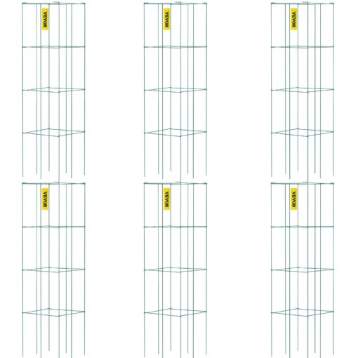 VEVOR Green PVC Coated Steel Tomato Plant Support Cages