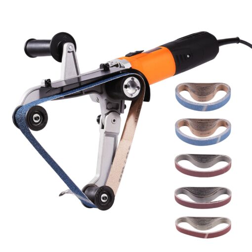 VEVOR 1300W Pipe Tube Polisher Sander with 6 Variable Speeds and 50PCS Sanding Belts 38mm x 762mm 15 x 30 inch