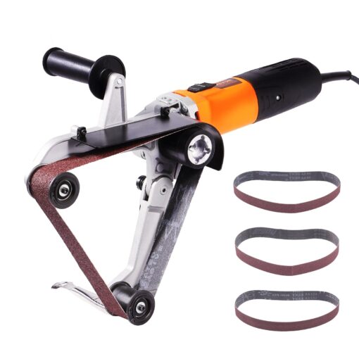 VEVOR 1300W Pipe Tube Polisher Sander with 6 Variable Speeds and 3 Sanding Belts 38mm x 762mm 15in x 30in