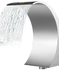 Stainless Steel Pool Waterfall Fountain 40x20x3.81 cm (15.4x7.9x1.5 in) for Outdoor Pools and Gardens