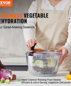 Large Vegetable Dryer with High Borosilicate Glass Bowl