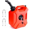VEVOR 5L13 Gallon HDPE Gas Can with Spout and Lockable Bracket