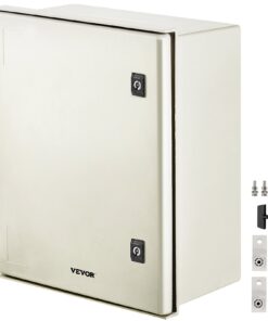 VEVOR IP66 Waterproof Fiberglass Electrical Enclosure Box with Lock - 50 x 40 x 20 cm (19.7 x 15.7 x 7.9 inches) Wall Mount