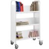 VEVOR 200 lbs 907 kg Book Cart with V Shaped Sloped Shelves