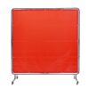 VEVOR 18m x 18m 6 x 6 Flame Resistant Vinyl Welding Screen with Frame and Wheels