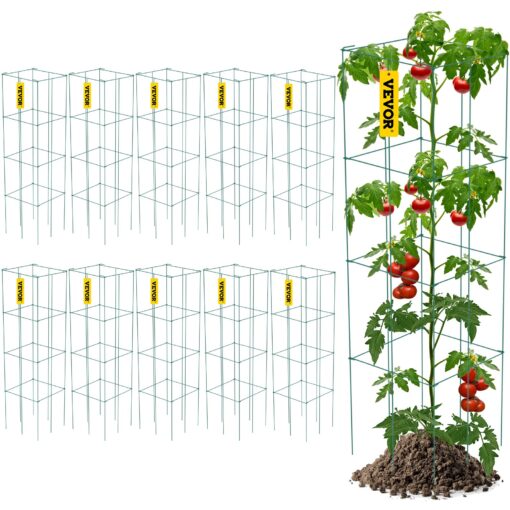 VEVOR 10 Pack 3 Tier Square Tomato Cages