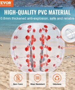 Durable 0.8mm PVC Human Hamster Bubble Ball with Safety Handles for Outdoor Fun