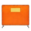 VEVOR 18m x 24m Flame Resistant Vinyl Welding Screen with Frame and Lockable Wheels