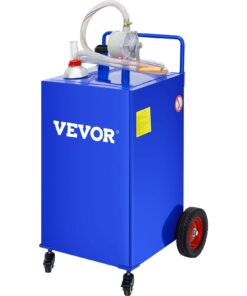 VEVOR 113.6 Liter (30 Gallon) Steel Fuel Caddy with Manual Transfer Pump and Wheels