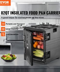 77.6 Liter (82 Qt) Hot Box with Handles and Wheels