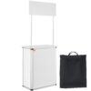VEVOR Portable Tradeshow Podium Table with Storage and Carrying Bag