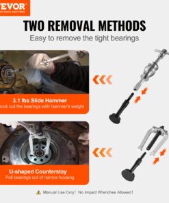 Slide Hammer Tool Set with 10 Adjustable Collets and U-Shaped Counterstay