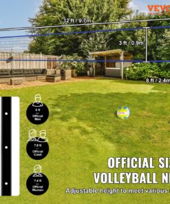 9.8m x 0.9m Professional Volleyball Set with PVC Volleyball