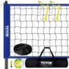 VEVOR Outdoor Portable Volleyball Net System with Adjustable Height Steel Poles