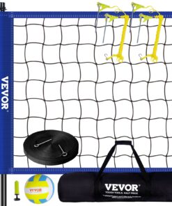VEVOR Outdoor Portable Volleyball Net System with Adjustable Height Steel Poles