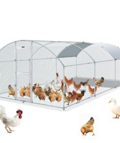 VEVOR Large Metal Chicken Coop with Walk-in Run