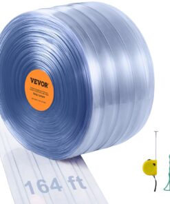 VEVOR Clear Ribbed PVC Strip Curtain