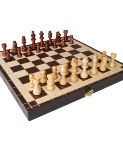 VEVOR 30.5 cm (12 Inch) Magnetic Wooden Chess Set with Folding Board and Extra Queens