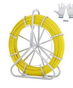 VEVOR Non-Conductive Fiberglass Fish Tape with Steel Reel Stand