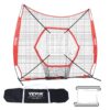 VEVOR 21x21m 7x7 ft Professional Baseball Softball Training Net with Bow Frame and Carry Bag