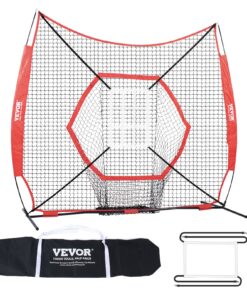 VEVOR 2.1x2.1m (7x7 ft) Professional Baseball Softball Training Net with Bow Frame and Carry Bag