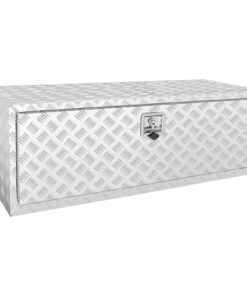 VEVOR 1219 x 610 x 610 mm (48 x 24 x 24 in) Heavy Duty Aluminum Underbody Truck Tool Box with Lock and Keys