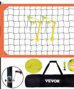 VEVOR Outdoor Portable Volleyball Net System with Adjustable Aluminum Poles