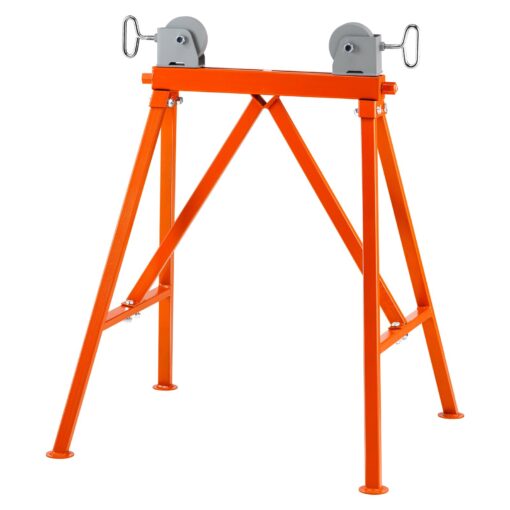 VEVOR Adjustable Roller Pipe Stand with Lockable Rollers