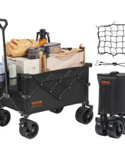 VEVOR Heavy-Duty Collapsible Folding Wagon with All-Terrain Wheels