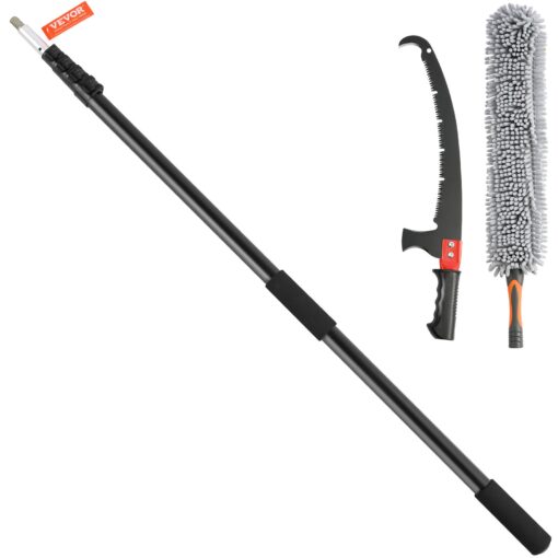 VEVOR 49 20 ft 15 61 m Extendable Manual Pole Saw with Sharp Steel Blade and Lightweight Aluminum Handle for High Branches