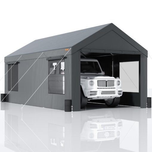 VEVOR Heavy Duty Carport Garage Tent with Sidewalls and Windows