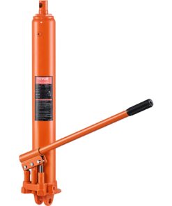 VEVOR 8-Ton Hydraulic Long Ram Jack with Adjustable Height (660-1160 mm / 26-45.67 in) - Durable Double Piston Pump & Clevis Base for Engine Hoists and Cranes