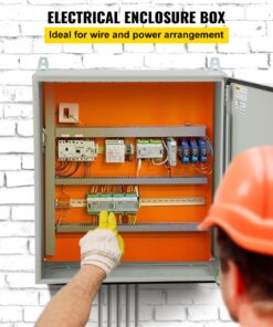 NEMA 4 IP65 Waterproof Dustproof Cold-Rolled Carbon Steel Junction Box with Hinged Lid for Outdoor and Indoor Use