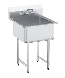 VEVOR Heavy Duty Stainless Steel Utility Sink with Faucet