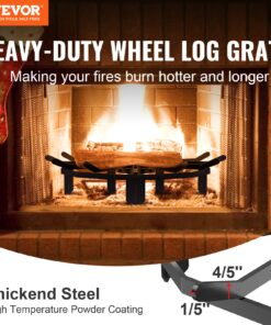 68.6 cm (27 inch) Steel Firewood Rack with 6 Support Legs