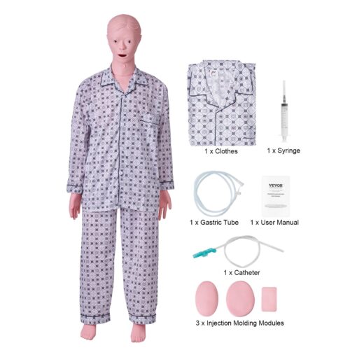 VEVOR Life Size Male Nursing Training Manikin Realistic PVC Anatomical Model for Comprehensive Medical Education