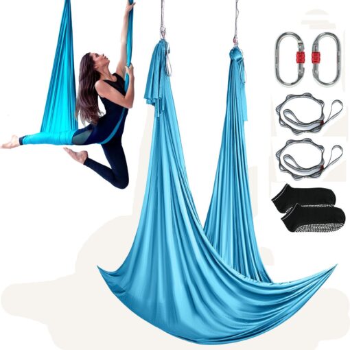 VEVOR Blue Aerial Yoga Hammock Swing Kit