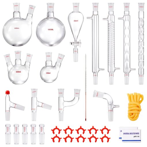 VEVOR 32 Piece Lab Distillation Kit with 1000ml Capacity